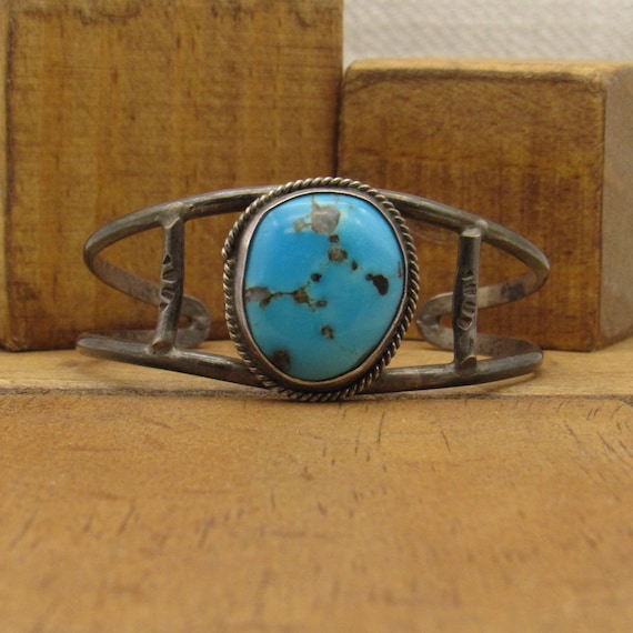 Sterling Silver and Turquoise Cuff Bracelet + - image 1