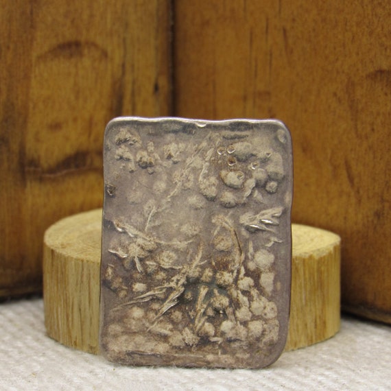 Sterling Silver Large Rectangular Ring from Italy… - image 1