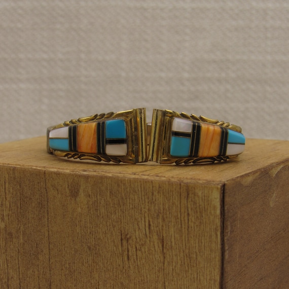 Navajo Inlay 12GF Ladies Watchband + - image 1