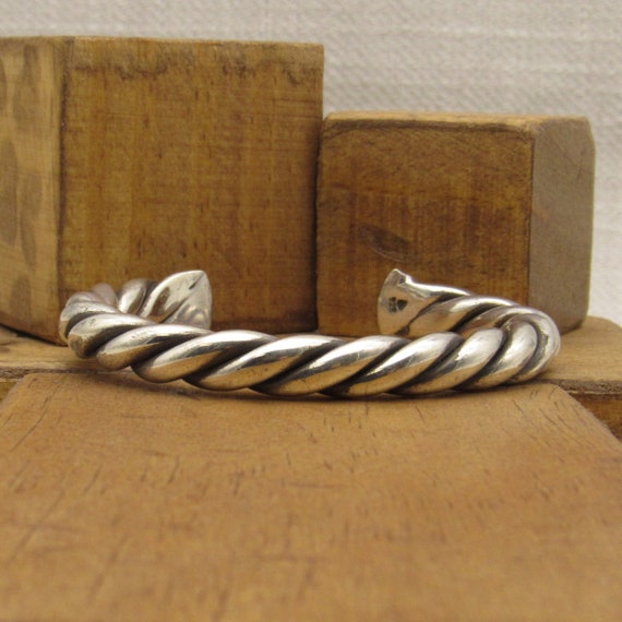Vtg Sausalito Craftworks SC Anchor Copper & Brass Cuff Bracelet 2 3/8  Across