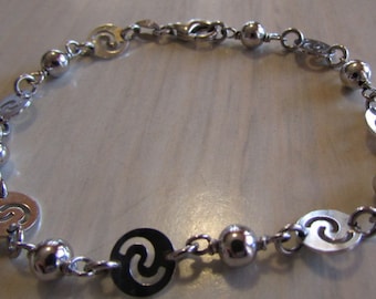 Italian Sterling Silver Link Bracelet +