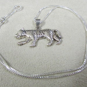 Sterling Silver Tiger Necklace image 2