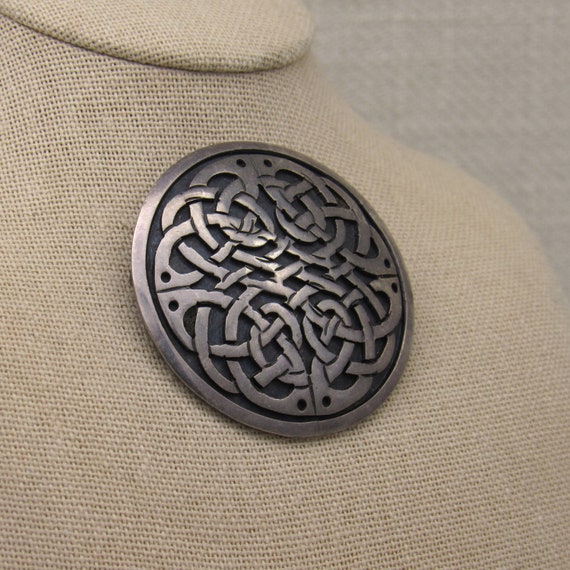 Sterling Silver Celtic Knot Design Pin Pendant + - image 2