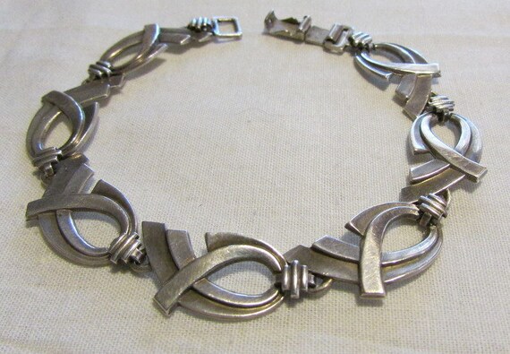 WRE Sterling Silver Link Bracelet + - image 5