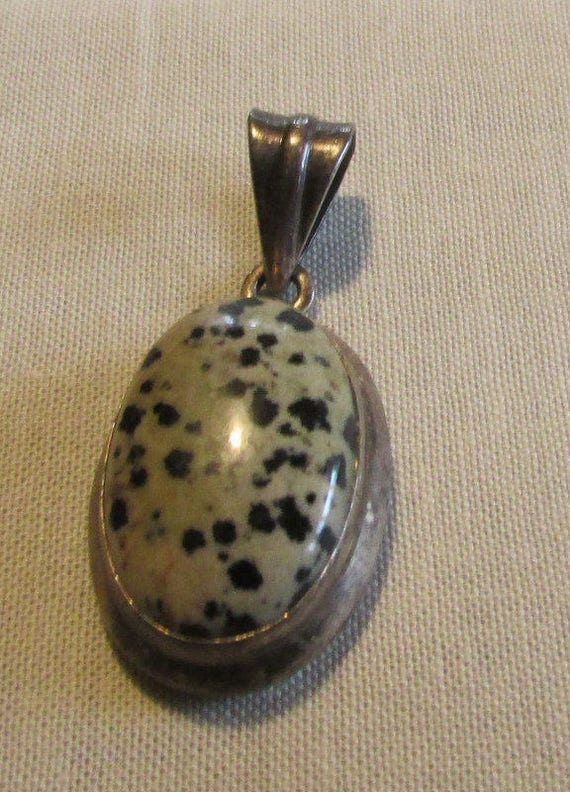 Sterling Silver Leopard Jasper inlay Bangle bracelet.