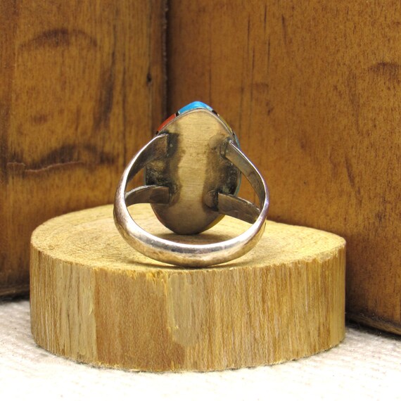 Sterling Silver Ring with Inlay and Mussel Shell … - image 4