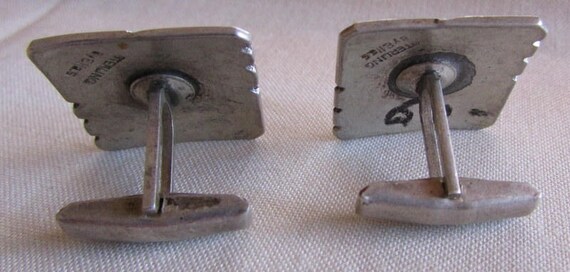 Sterling Silver Rectangular Cuff Links by Elias + - image 2