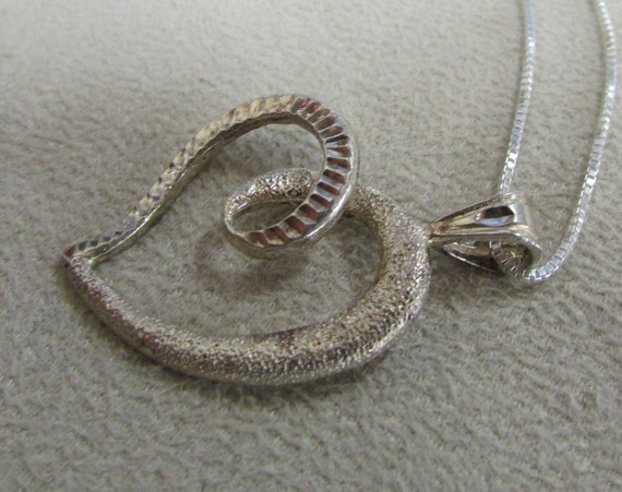 Sterling Silver Heart Necklace + - image 4