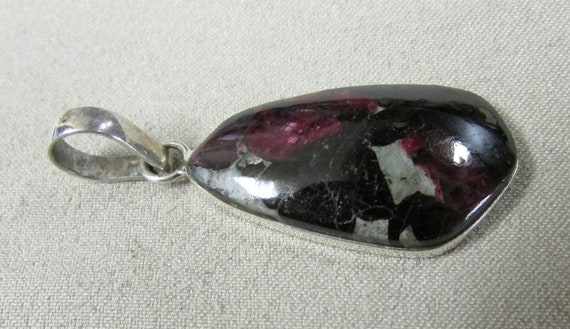 Sterling Silver Ruby Zoisite Pendant + - image 2