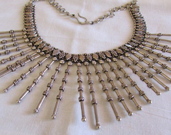 Sterling Silver Tapered Spike Necklace +