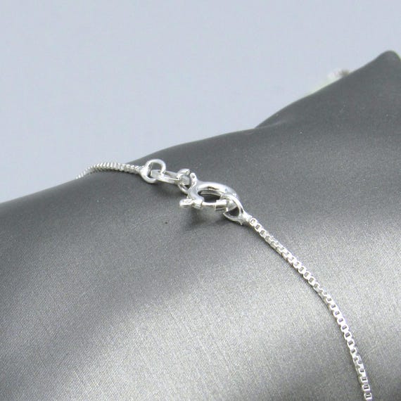 Sterling Silver Light Green Rectangle Pendant Nec… - image 6