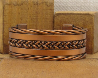 Handmade Copper Cuff Bracelet +
