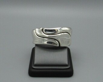 Abstract Sterling Silver Cuff Bracelet
