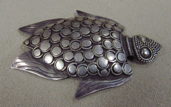 Whimsical Sterling Silver Sea Turtle Pin + - image 1