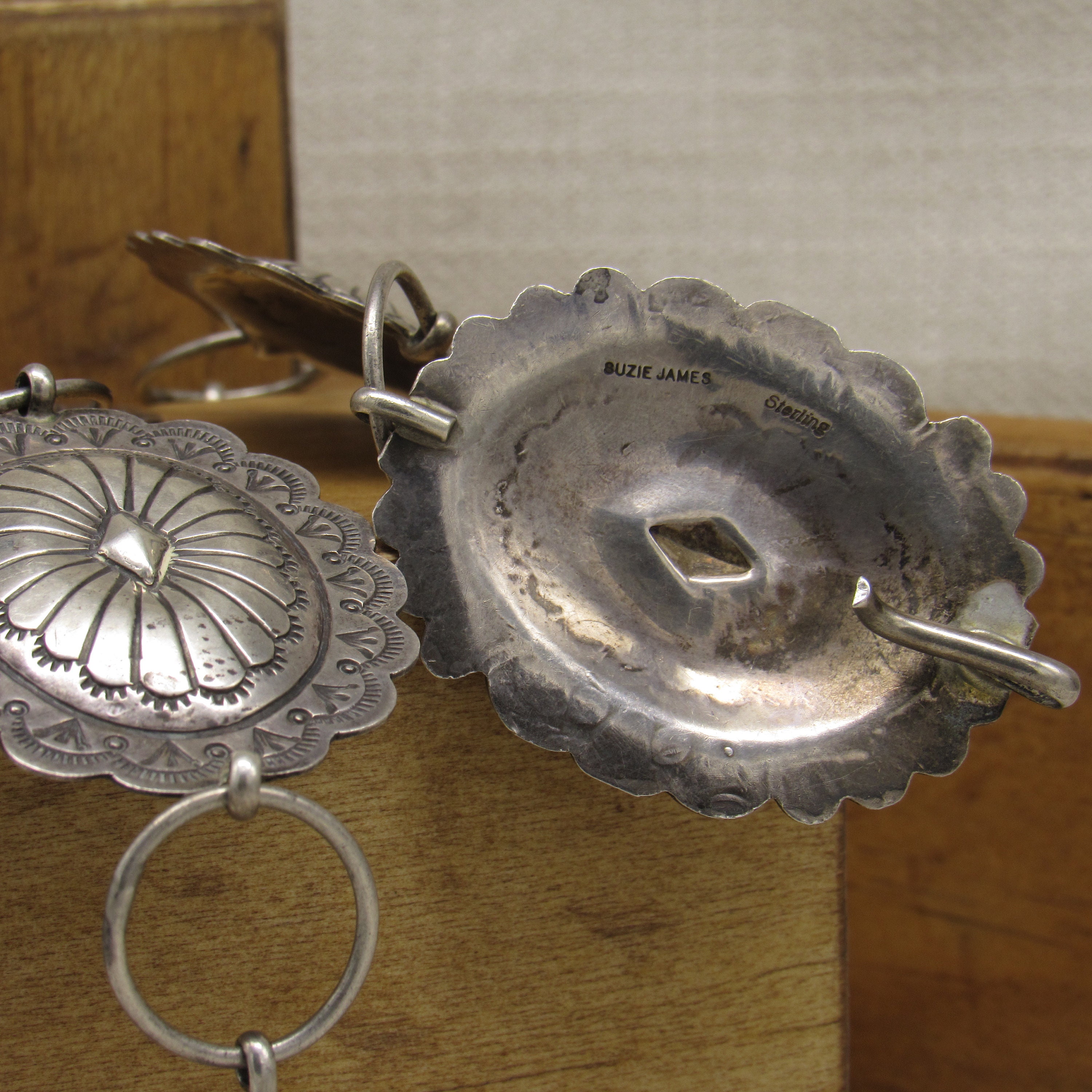 Navajo Suzie James Sterling Silver Concho Belt + - Etsy display picture 1