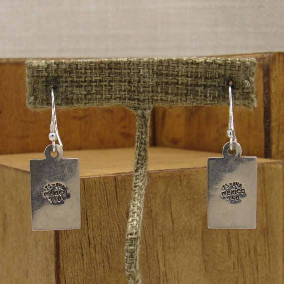 Sterling Silver Rectangular Mexican  Mask Earring… - image 4