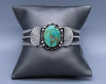 Sterling Silver Turquoise Southwestern Cuff Bracelet