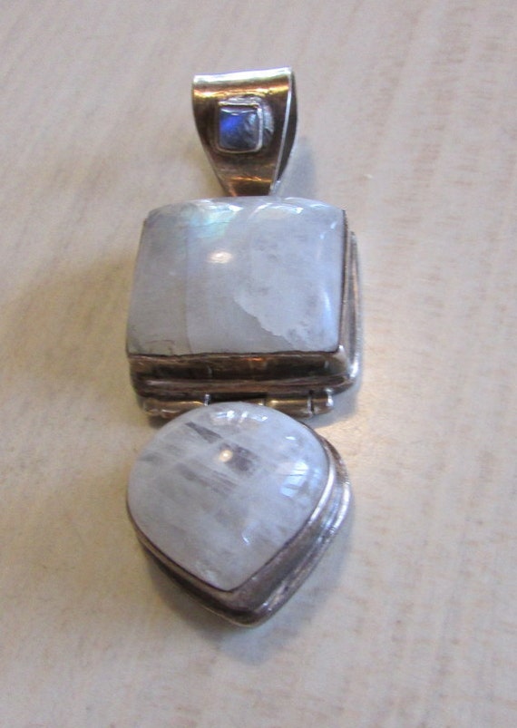 Sterling Silver and Moonstone Pendant + - image 2