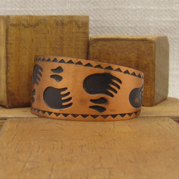 Bell Solid Copper Bearpaw Cuff Bracelet + - image 3
