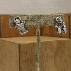 Southwest Sterling Silver Story Teller Earrings image 3