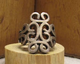Huge Adjustable Sterling Silver Ring +