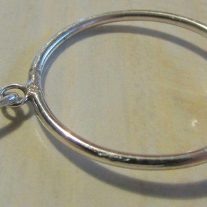 Sterling Silver Hoop and Bead Pendant image 3