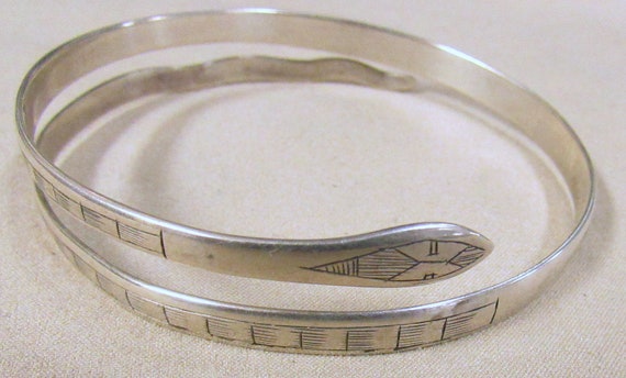 Sterling Silver Snake Upper Arm Band Bracelet