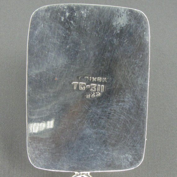 Rectangular Sterling Silver and Jasper Pendant - image 6