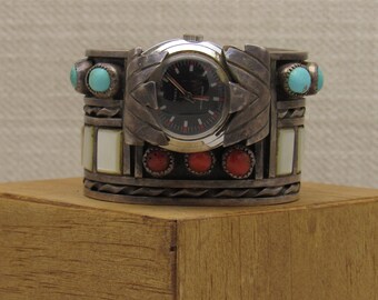 Authentic Native American Indian Navajo Zuni Sterling Silver