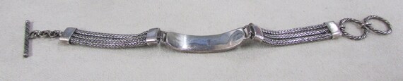 Sterling Silver Toggle Link Bracelet + - image 4