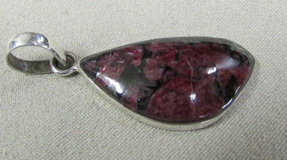 Sterling Silver Eudialyte from Russia Pendant + - image 2