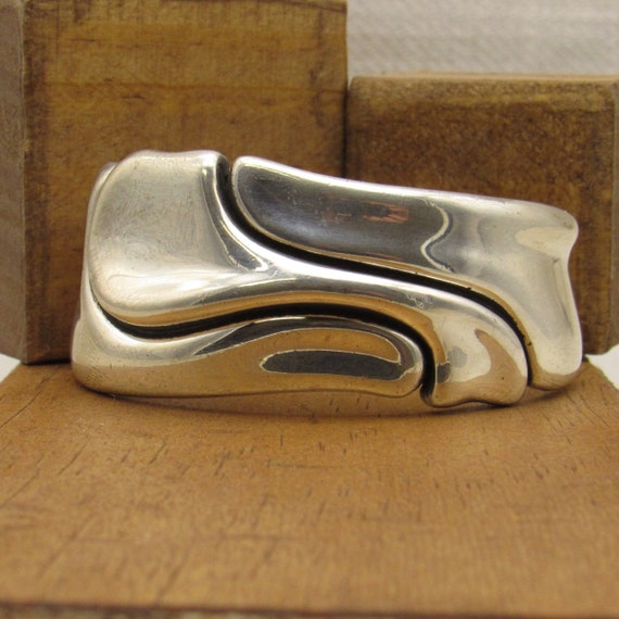 Great Looking Sterling Silver Cuff Bracelet +