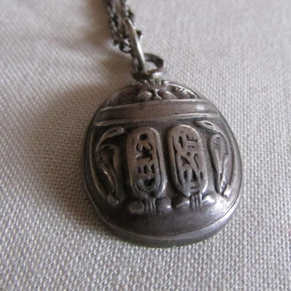 Sterling Silver Hieroglyphics Necklace + - image 1