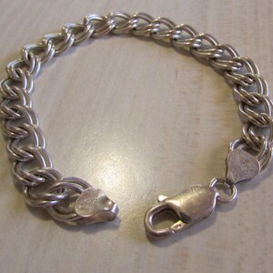 Sterling Silver Italy Charm Bracelet Chain 7 1/4&quot; Long +