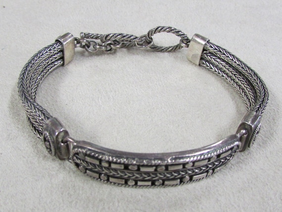 Sterling silver 2024 link bracelet toggle