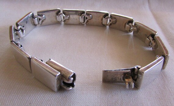Sterling Silver Rectangles Link Bracelet from Mex… - image 2