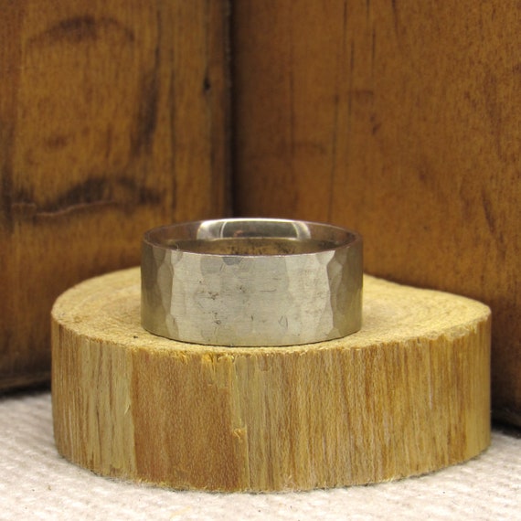 Hammered Sterling Silver Band Ring Size 7 + - image 1