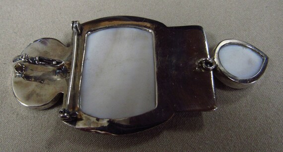 Beautiful Sterling Silver and Mother of Pearl Pin… - image 3