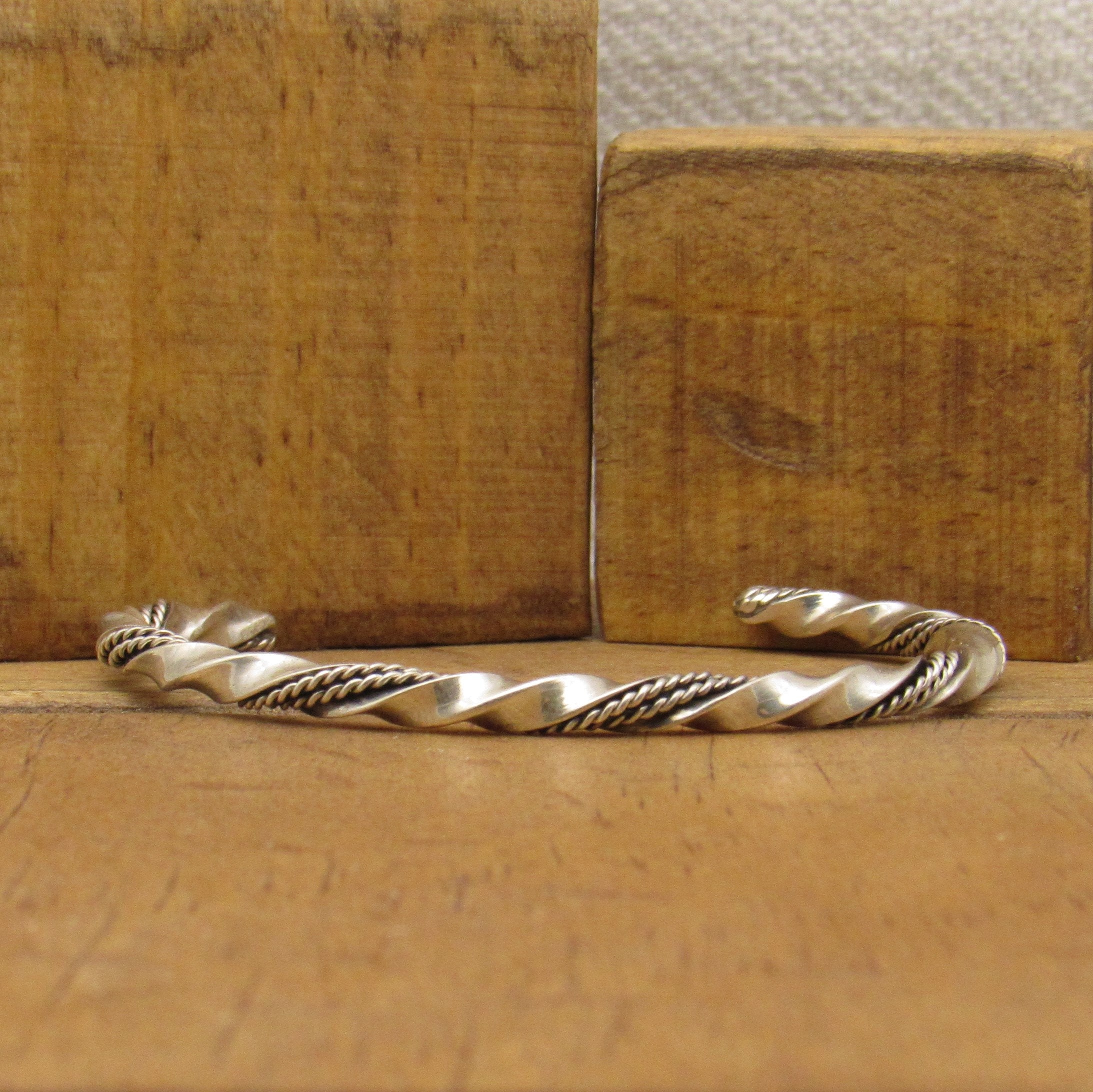 Sterling Silver Twisted Wire Navajo Style Cuff Bracelet + - Etsy