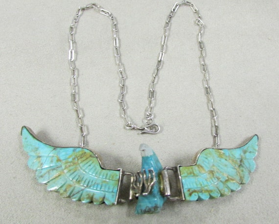 Turquoise eagle necklace deals