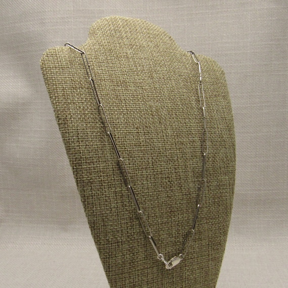 Vintage Beaded Liquid Silver Offset Necklace + - image 5