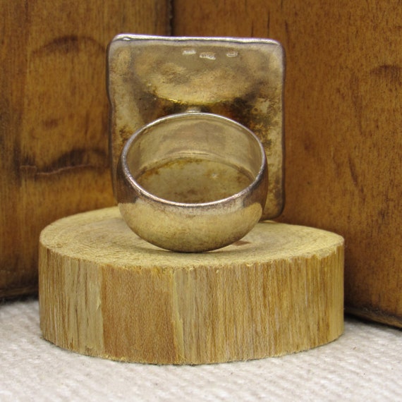 Sterling Silver Large Rectangular Ring from Italy… - image 3