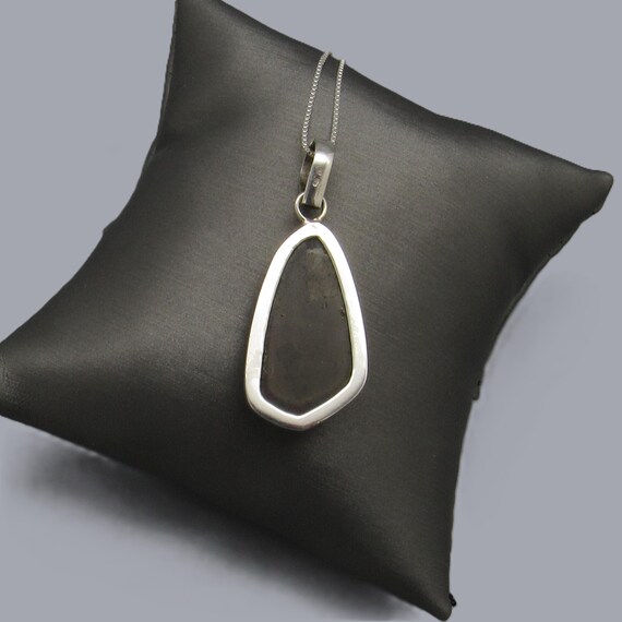 Sterling Silver Ruby Zoisite Pendant Necklace - image 5