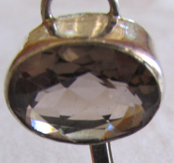 Sterling Silver and Faceted Quartz Link Bracelet + - image 2