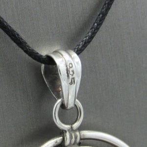 Elegant Sterling Silver Black Onyx Pendant Necklace image 6