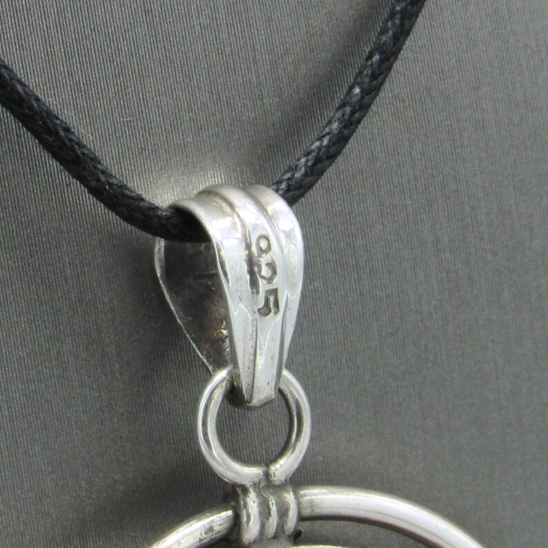 Elegant Sterling Silver Black Onyx Pendant Necklace image 6