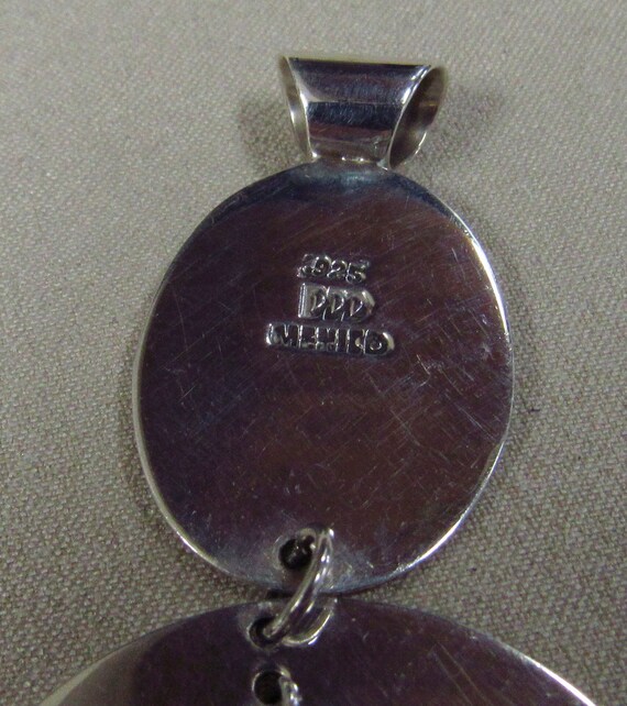 Large  Sterling Silver and Ruby Zoisite Pendant f… - image 2