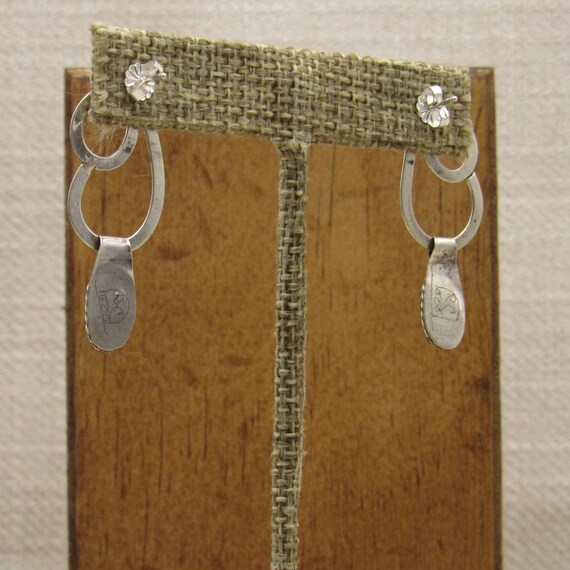 Dangling Sterling Silver Turquoise Post Earrings + - image 4