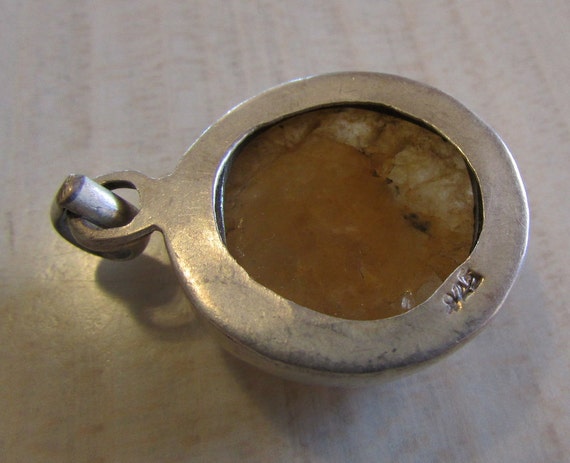 Sterling Silver and Amber Pendant + - image 3