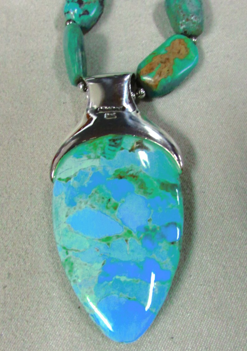 C Barse Sterling Silver and Turquoise Necklace image 4